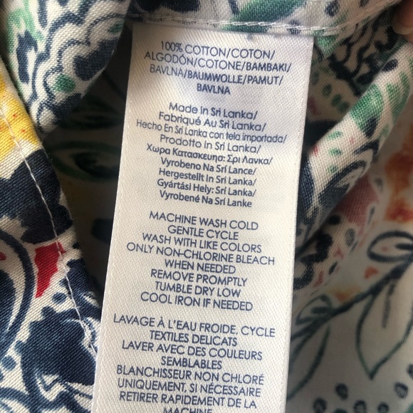 Chaps Multi-Color Paisley Print No Iron Shirt Size 2X - Picture 11 of 11